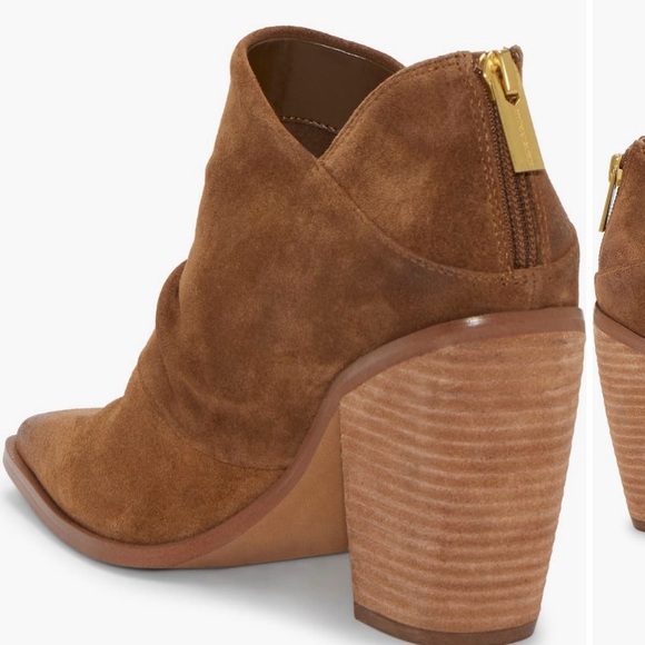 BNWB Vince Camuto Ainsley Brown Suede Ankle Boots size 10 - Picture 2 of 9